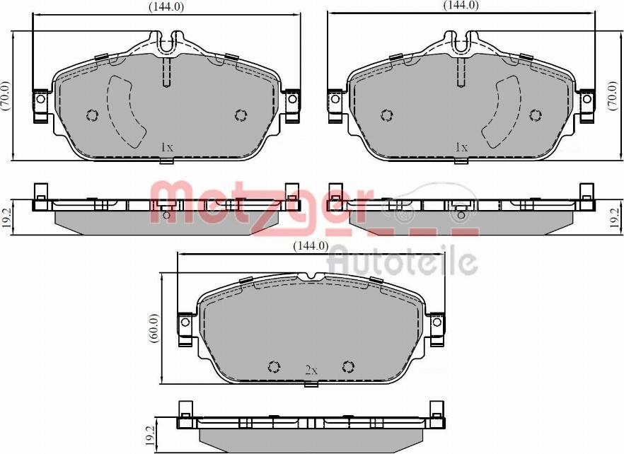 Metzger 1170853 - Kit pastiglie freno, Freno a disco autozon.pro