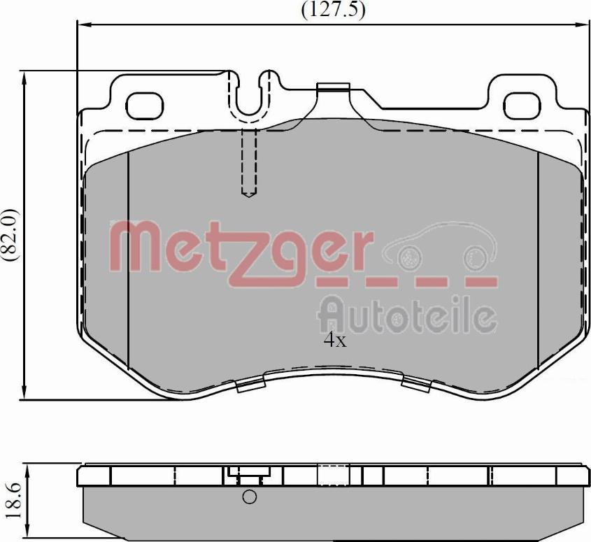 Metzger 1170852 - Kit pastiglie freno, Freno a disco autozon.pro