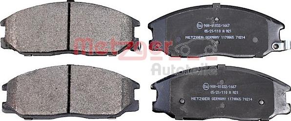 Metzger 1170865 - Kit pastiglie freno, Freno a disco autozon.pro