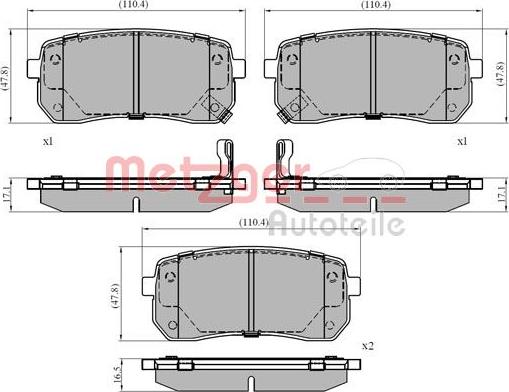 Metzger 1170866 - Kit pastiglie freno, Freno a disco autozon.pro