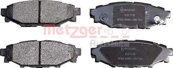 Metzger 1170861 - Kit pastiglie freno, Freno a disco autozon.pro