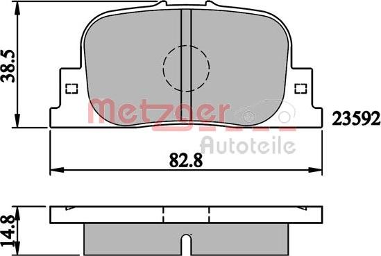 Metzger 1170868 - Kit pastiglie freno, Freno a disco autozon.pro