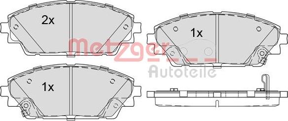 Metzger 1170800 - Kit pastiglie freno, Freno a disco autozon.pro