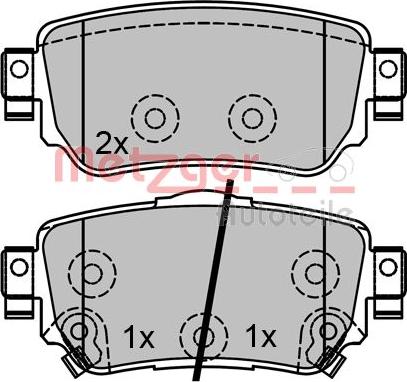 Metzger 1170802 - Kit pastiglie freno, Freno a disco autozon.pro