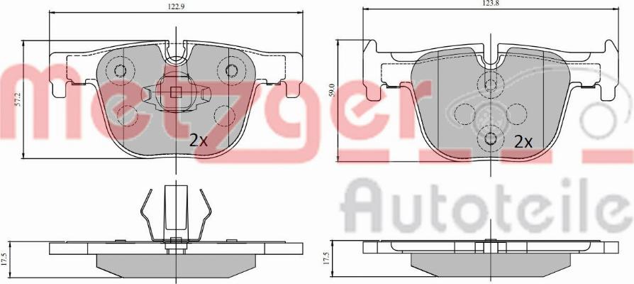 Metzger 1170816 - Kit pastiglie freno, Freno a disco autozon.pro