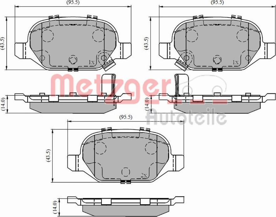 Metzger 1170818 - Kit pastiglie freno, Freno a disco autozon.pro