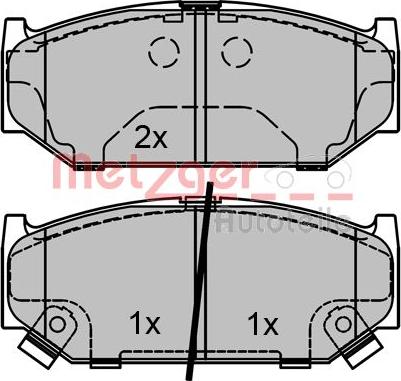 Metzger 1170813 - Kit pastiglie freno, Freno a disco autozon.pro