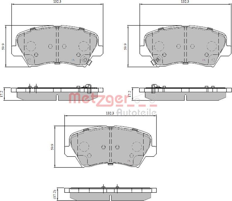 Metzger 1170817 - Kit pastiglie freno, Freno a disco autozon.pro