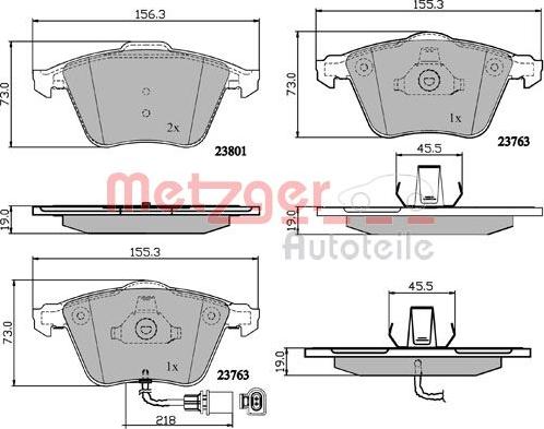 Metzger 1170881 - Kit pastiglie freno, Freno a disco autozon.pro