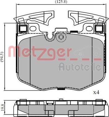 Metzger 1170888 - Kit pastiglie freno, Freno a disco autozon.pro