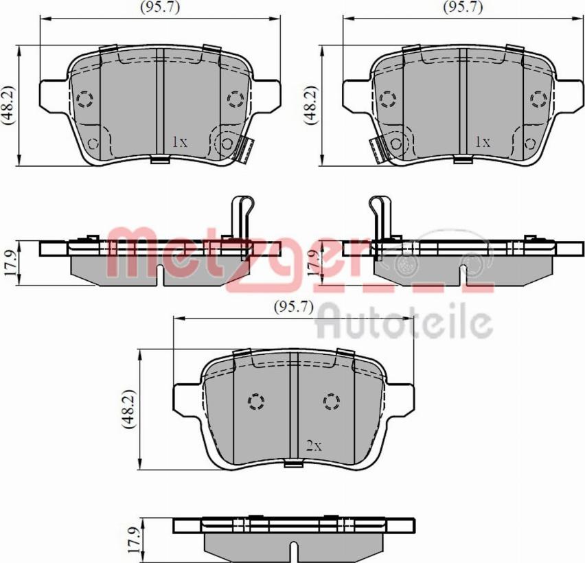 Metzger 1170836 - Kit pastiglie freno, Freno a disco autozon.pro