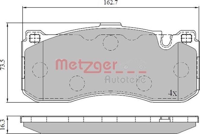 Metzger 1170830 - Kit pastiglie freno, Freno a disco autozon.pro