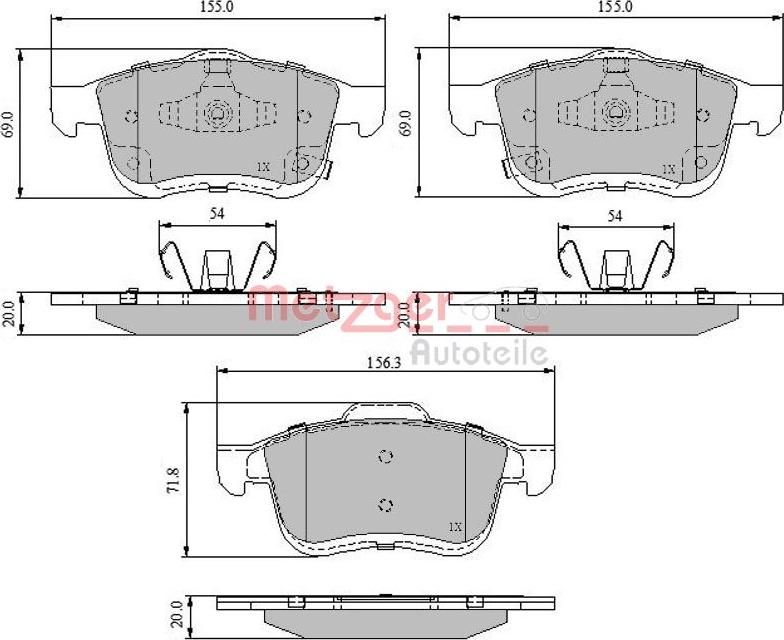 Metzger 1170831 - Kit pastiglie freno, Freno a disco autozon.pro