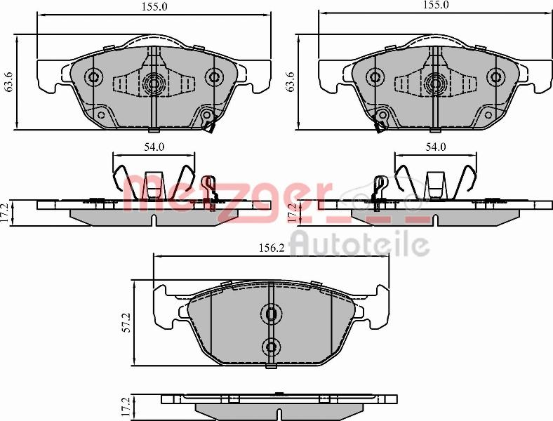 Metzger 1170832 - Kit pastiglie freno, Freno a disco autozon.pro