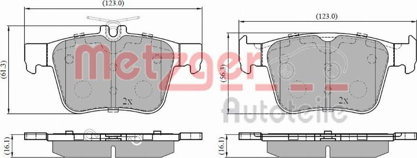 Metzger 1170829 - Kit pastiglie freno, Freno a disco autozon.pro