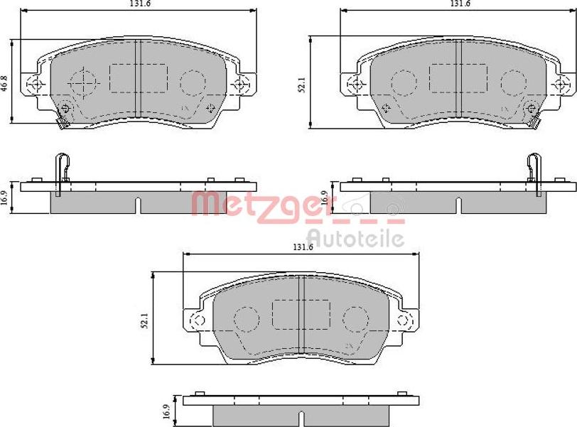 Metzger 1170824 - Kit pastiglie freno, Freno a disco autozon.pro