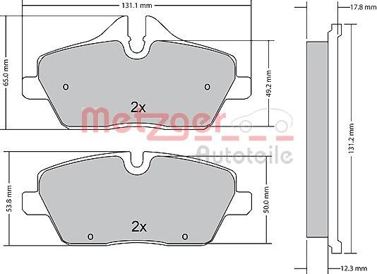 Metzger 1170826 - Kit pastiglie freno, Freno a disco autozon.pro