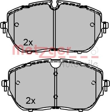 Metzger 1170821 - Kit pastiglie freno, Freno a disco autozon.pro