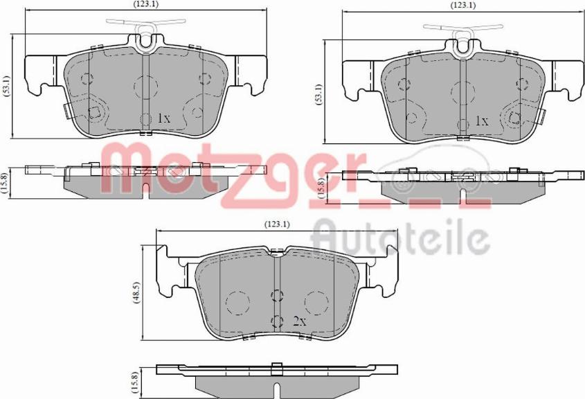 Metzger 1170827 - Kit pastiglie freno, Freno a disco autozon.pro