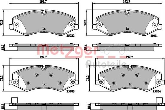 Metzger 1170879 - Kit pastiglie freno, Freno a disco autozon.pro