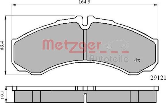 Metzger 1170874 - Kit pastiglie freno, Freno a disco autozon.pro