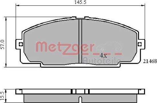 Metzger 1170872 - Kit pastiglie freno, Freno a disco autozon.pro