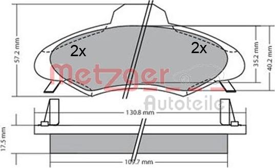 Metzger 1170395 - Kit pastiglie freno, Freno a disco autozon.pro