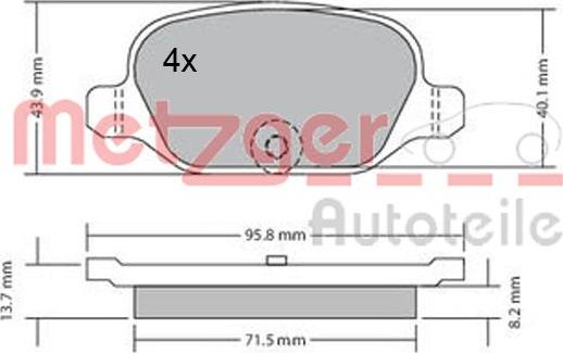 Metzger 1170392 - Kit pastiglie freno, Freno a disco autozon.pro