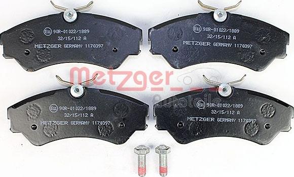 Metzger 1170397 - Kit pastiglie freno, Freno a disco autozon.pro