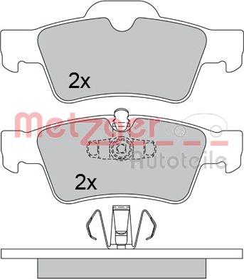 Metzger 1170345 - Kit pastiglie freno, Freno a disco autozon.pro