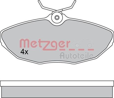 Metzger 1170341 - Kit pastiglie freno, Freno a disco autozon.pro