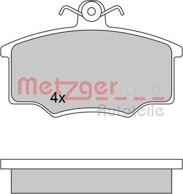 Metzger 1170350 - Kit pastiglie freno, Freno a disco autozon.pro