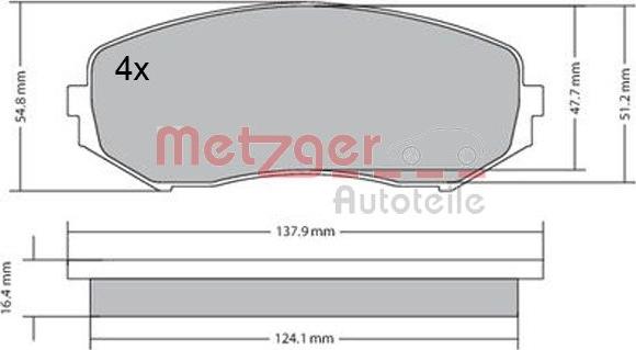 Metzger 1170357 - Kit pastiglie freno, Freno a disco autozon.pro