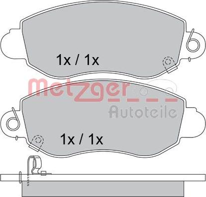 Metzger 1170365 - Kit pastiglie freno, Freno a disco autozon.pro