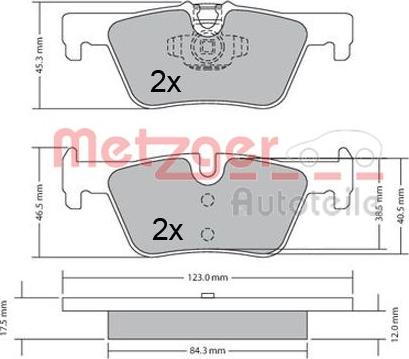 Metzger 1170368 - Kit pastiglie freno, Freno a disco autozon.pro