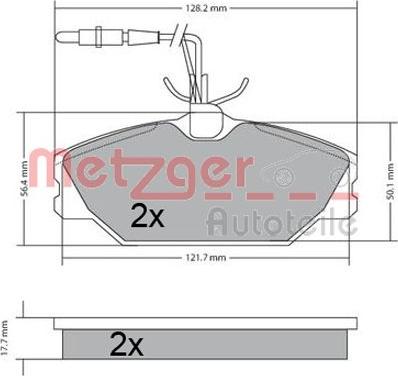 Metzger 1170301 - Kit pastiglie freno, Freno a disco autozon.pro