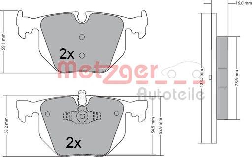 Metzger 1170318 - Kit pastiglie freno, Freno a disco autozon.pro