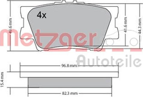 Metzger 1170313 - Kit pastiglie freno, Freno a disco autozon.pro