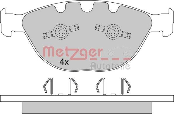 Metzger 1170380 - Kit pastiglie freno, Freno a disco autozon.pro