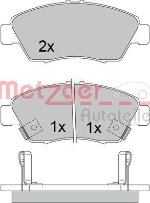 Metzger 1170388 - Kit pastiglie freno, Freno a disco autozon.pro