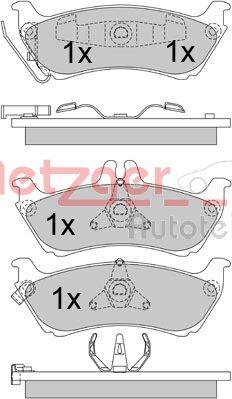 Metzger 1170339 - Kit pastiglie freno, Freno a disco autozon.pro