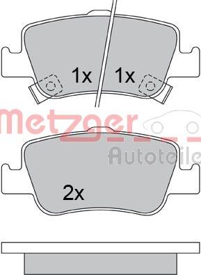 Metzger 1170334 - Kit pastiglie freno, Freno a disco autozon.pro