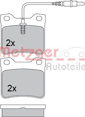 Metzger 1170336 - Kit pastiglie freno, Freno a disco autozon.pro