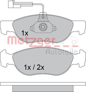 Metzger 1170338 - Kit pastiglie freno, Freno a disco autozon.pro