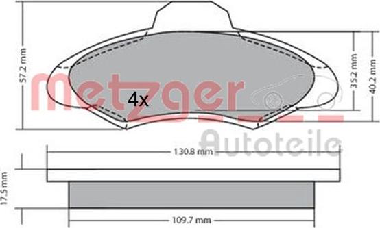 Metzger 1170329 - Kit pastiglie freno, Freno a disco autozon.pro