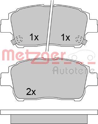 Metzger 1170322 - Kit pastiglie freno, Freno a disco autozon.pro