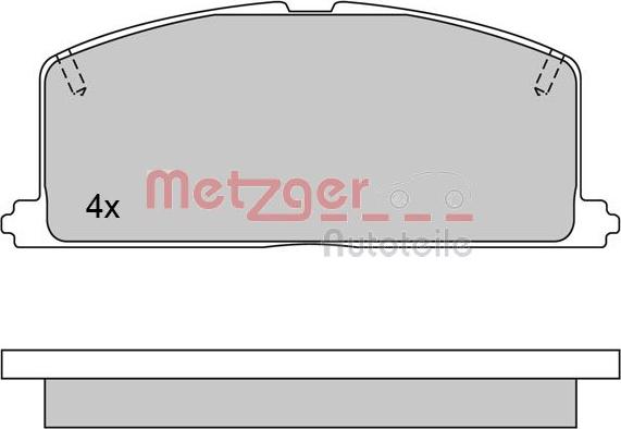 Metzger 1170327 - Kit pastiglie freno, Freno a disco autozon.pro