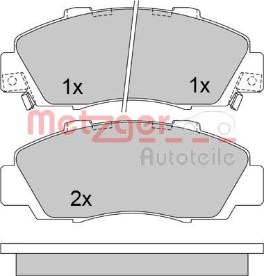 Metzger 1170373 - Kit pastiglie freno, Freno a disco autozon.pro