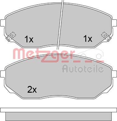 Metzger 1170297 - Kit pastiglie freno, Freno a disco autozon.pro