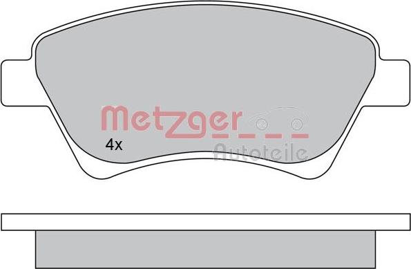 Metzger 1170240 - Kit pastiglie freno, Freno a disco autozon.pro